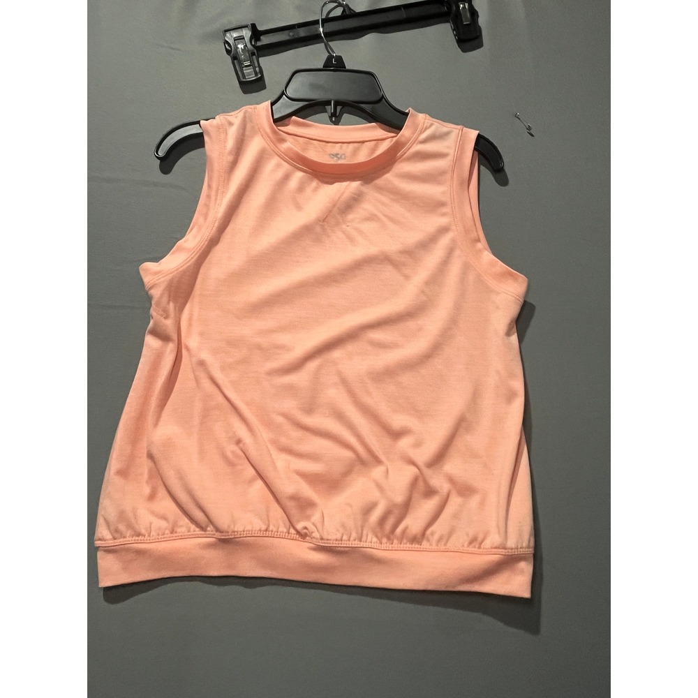 DSG Girls Activewear Tank Top Bundle Lot of 2 Striped Racerback Peach Size L 14